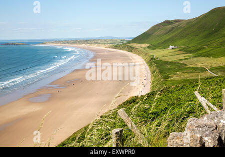 Rhossili beach, Gower peninsula, near Swansea, South Wales, UK Stock Photo