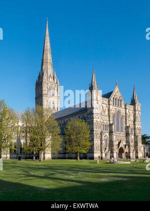 Salisbury Cathedral, Wiltshire, England, UK Stock Photo