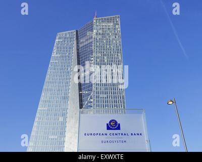 Seat of the European Central Bank, Frankfurt am Main, Hesse, Germany, Europe Stock Photo