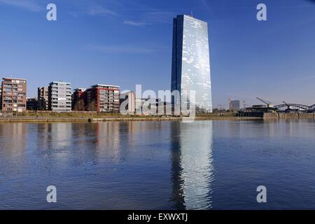 Seat of the European Central Bank, Frankfurt am Main, Hesse, Germany, Europe Stock Photo