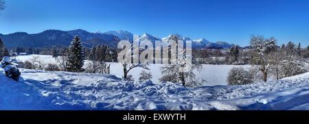 Hohes Schloss, Fuessen, Bavaria, Germany, Europe Stock Photo