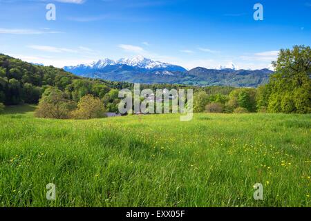 St. Jakob am Thurn on a spring morning, Austria Stock Photo