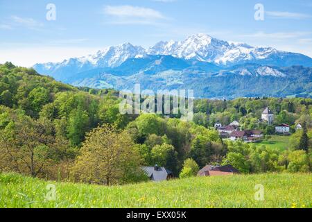 St. Jakob am Thurn on a spring morning, Austria Stock Photo