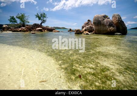 Anse Takamaka, Praslin, Seychelles Stock Photo