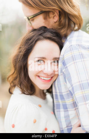 Couple embracing Stock Photo