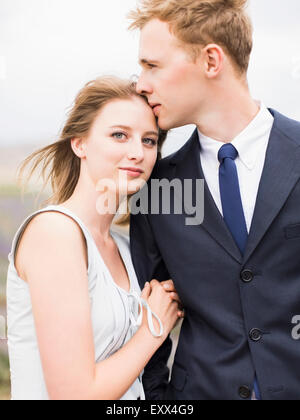 Portrait of newlywed couple Stock Photo