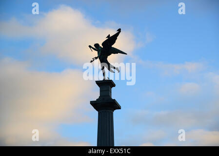 Argentina, Buenos Aires, Recoleta, Silhouette of monument Stock Photo