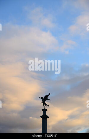 Argentina, Buenos Aires, Recoleta, Silhouette of monument Stock Photo