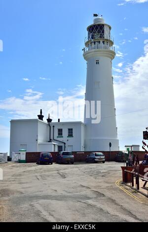 Flamborough Head lighthouse built in 1806. Stock Photo