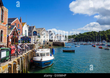 The waterfront in Fowey, Cornwall, England, UK Stock Photo