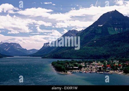 Waterton Lakes National Park Townsite,Alberta Stock Photo