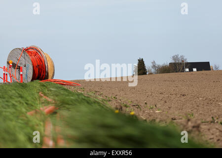 Connecting rural areas to the grid - getting every household connected Stock Photo