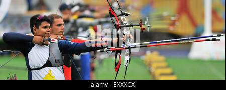 Toronto, Ontario, Canada. 17th July, 2015. July 17, 2015 - Toronto, Canada - Archers compete at the Toronto 2015 Pan Am Games. Credit:  James Macdonald/ZUMA Wire/Alamy Live News Stock Photo