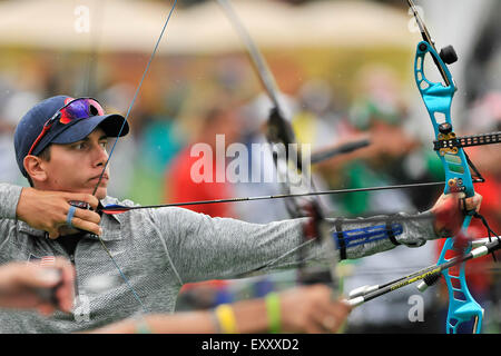 Toronto, Ontario, Canada. 17th July, 2015. July 17, 2015 - Toronto, Canada - Archers compete at the Toronto 2015 Pan Am Games. Credit:  James Macdonald/ZUMA Wire/Alamy Live News Stock Photo