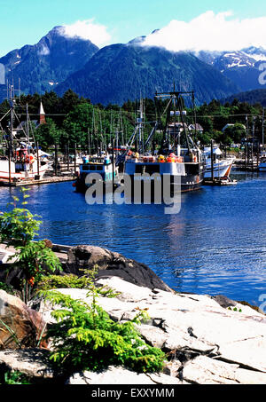 Crescent Harbor,Sitka Alaska Stock Photo