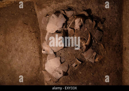 Animals Cult burring dating Bronze age inside the Church of Kish also known by different sources as Church of Saint Elishe or Holy Mother of God Church a 12th or 13th century Caucasian Albanian church located in the village of Kish north of Shaki in Gabals district Azerbaijan Stock Photo