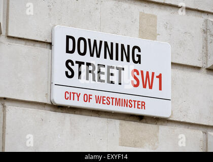 Downing Street Sign, London, UK. Stock Photo