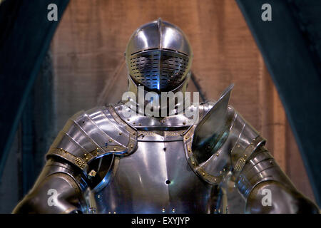 King Henry the V111's  armour on display in the Tower of London, England Stock Photo