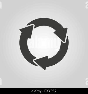 The waste processing icon. Bio symbol. Flat Stock Vector