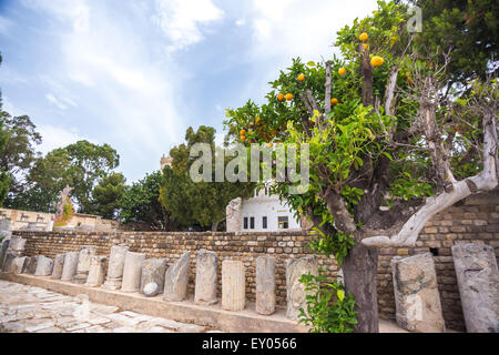 Tunisia. Ancient Carthage. Ancient ruins in district of Punic Byrsa Stock Photo