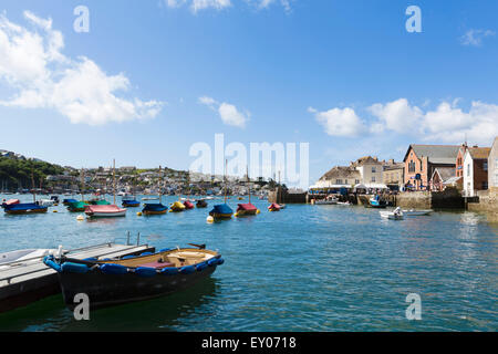 The harbour in Fowey looking across the river to Polruan, Cornwall, England, UK Stock Photo