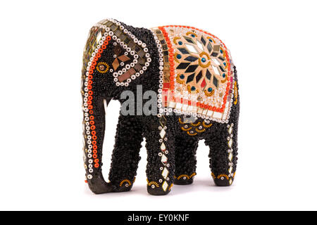 Wooden elephant figurine from Thailand Stock Photo