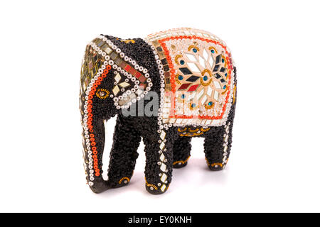 Wooden elephant figurine from Thailand Stock Photo