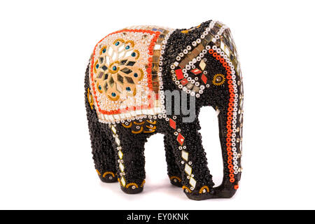 Wooden elephant figurine from Thailand Stock Photo