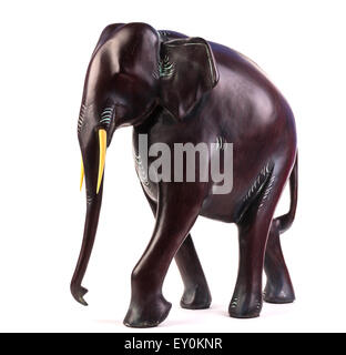 Wooden elephant figurine from Thailand Stock Photo