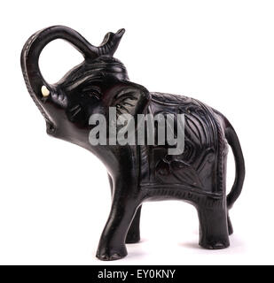 Wooden elephant figurine from Thailand Stock Photo