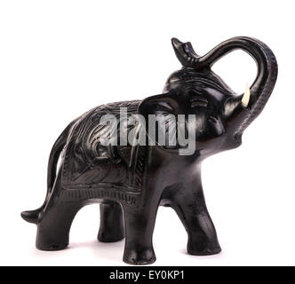 Wooden elephant figurine from Thailand Stock Photo