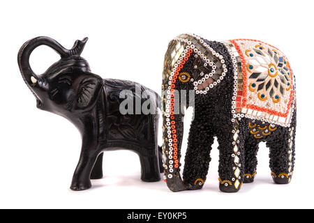 Wooden elephant figurine from Thailand Stock Photo