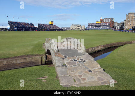 Fife, Scotland. 15th July, 2015. The Swilcan Bridge Golf : A practice round of the 144th British Open Championship at the Old Course, St Andrews in Fife, Scotland . © Koji Aoki/AFLO SPORT/Alamy Live News Stock Photo