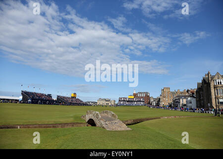 Fife, Scotland. 15th July, 2015. The Swilcan Bridge Golf : A practice round of the 144th British Open Championship at the Old Course, St Andrews in Fife, Scotland . © Koji Aoki/AFLO SPORT/Alamy Live News Stock Photo