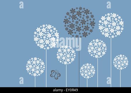 blue abstract flowers Stock Vector Image & Art - Alamy
