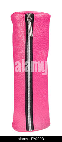 pink cosmetic bag isolated on white Stock Photo