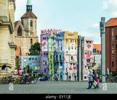 Braunschweig, Brunswick, Germany Happy Rizzi House, artwork by American Artist James Rizzi. building with cartoon characters Stock Photo