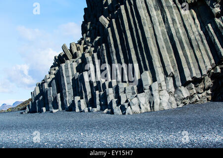 Reynishverfisvegur Iceland Basaltic Columns. Vik Iceland Stock Photo