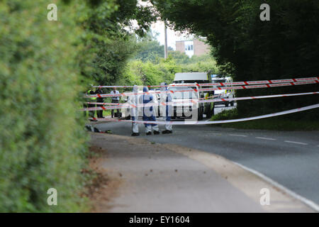 FILE PICS: Havant, UK. 26th June, 2015. Pictures from Scene of Double Stabbing in Havant Sunday 19 July 2015 : A homeless man who was facing trial for the attempted murder of two schoolboys has been found dead in his prison cell. Richard Walsh, 43, was accused of stabbing the two children, aged 12 and 13, in a street in Havant, last month. He was remanded in custody to Belmarsh Prison in south east London.  Jail staff found Walsh unresponsive in his cell this morning.  Staff and paramedics battled to save his life but he was pronounced dead. Credit:  jason kay/Alamy Live News Stock Photo