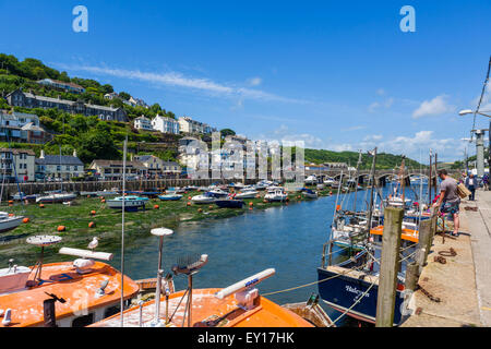 View of West Looe over the East Looe River from East Looe, Cornwall, England, UK Stock Photo