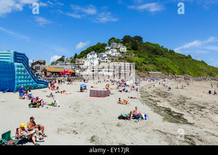 The beach in East Looe, Cornwall, England, UK Stock Photo