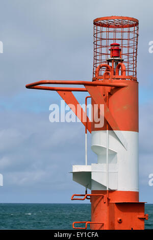 Lighthouse on the waterfront of the city Pionersky. Kaliningrad region, Russia Stock Photo