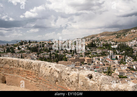 Albazin district viewed from fort Alhambra Stock Photo