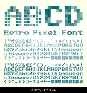 Pixel font Stock Vector