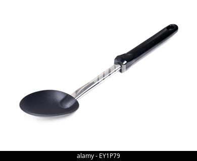 black plastic lader on a white background Stock Photo