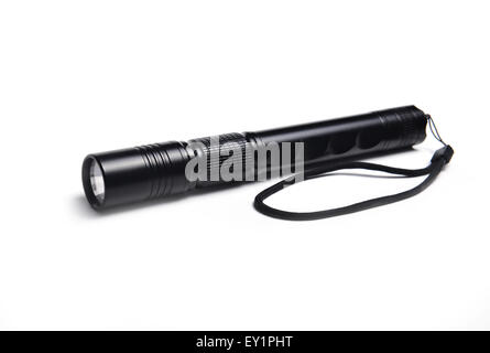 led flashlight isolated on white background Stock Photo