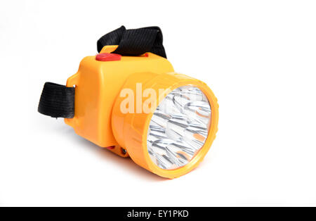 led flashlight isolated on white background Stock Photo