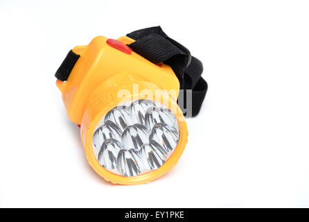 led flashlight isolated on white background Stock Photo