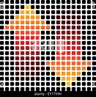 dotted arrows on black - vector illustration Stock Vector