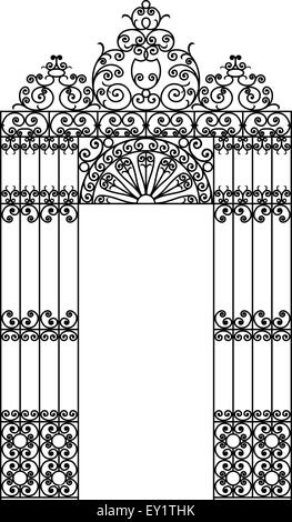 vector image of a wrought iron gate Stock Vector